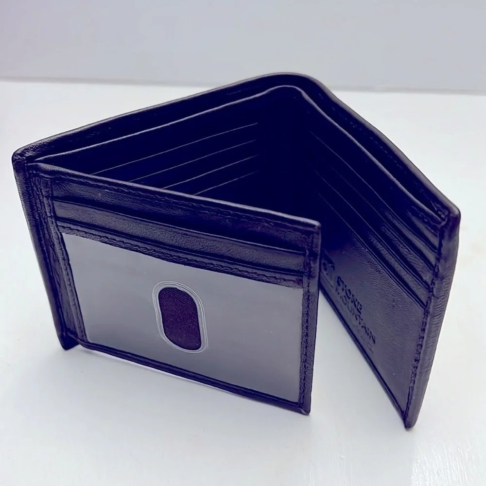 Stone Mountain Genuine Leather Men’s Tri Fold Wallet